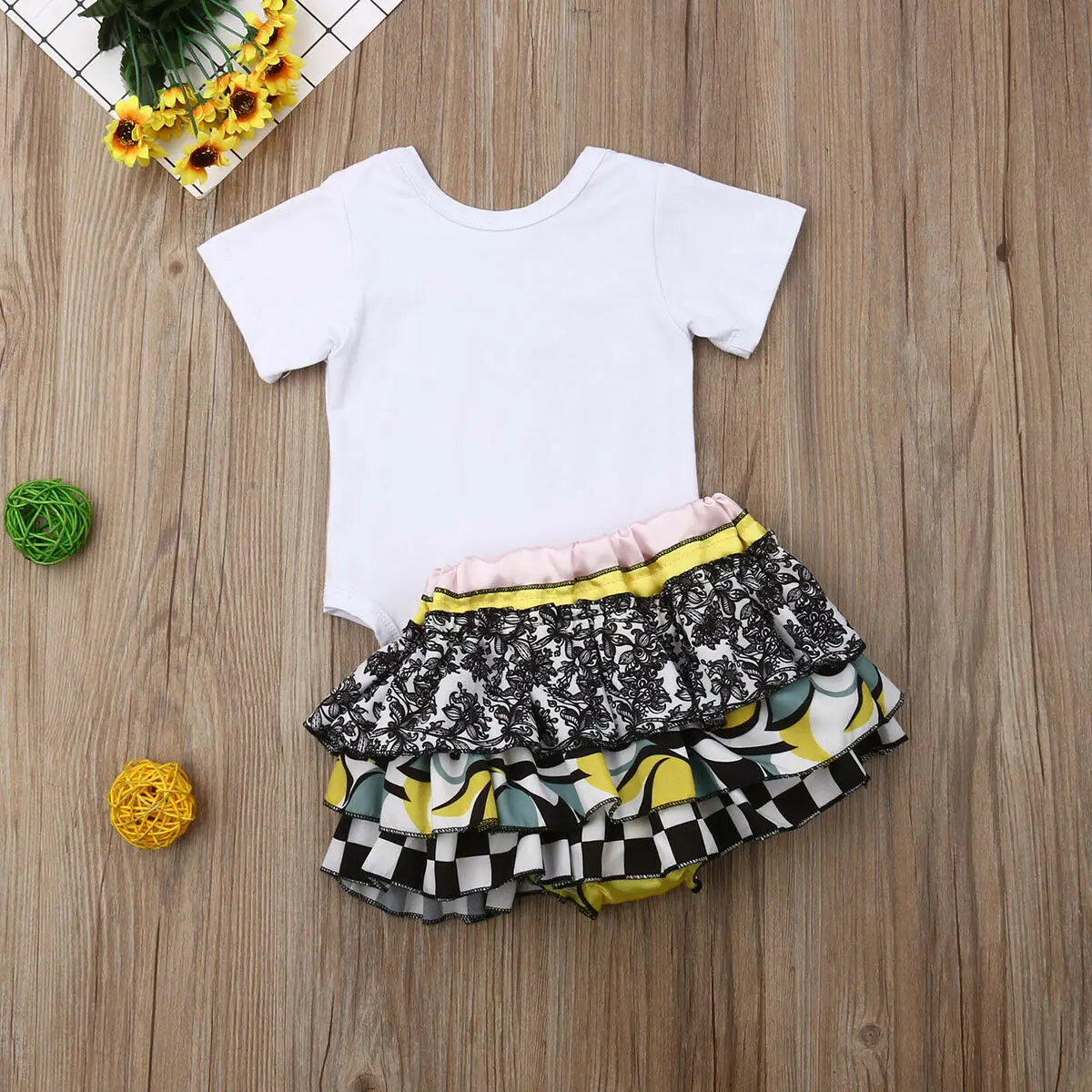 Июльская Экипировка для новорожденных девочек комбинезон с буквенным принтом