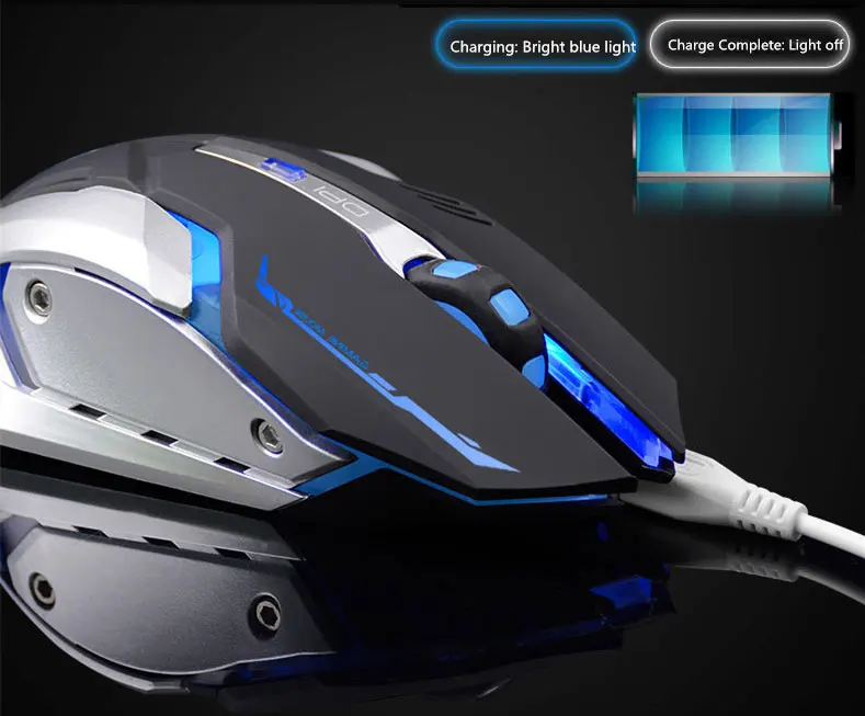 Игровая оптическая мышь USB Беспроводная/Проводная компьютерная портативная цветная мышь с подсветкой точность позиционирования перезаряжаемая литиевая батарея