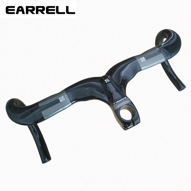 EARRELL Bicycle Carbon Road Handlebar Ultra-light Bike Handle Bar Integrated Handlebars and Stem free shipping | Спорт и развлечения