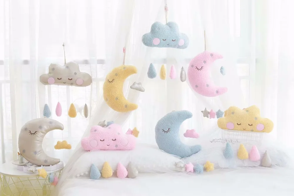 Новая плюшевая подушка Ins Cloud, мягкая подушка Kawaii Cloud с дождем, мягкие плюшевые игрушки для детей, подарок для детской комнаты