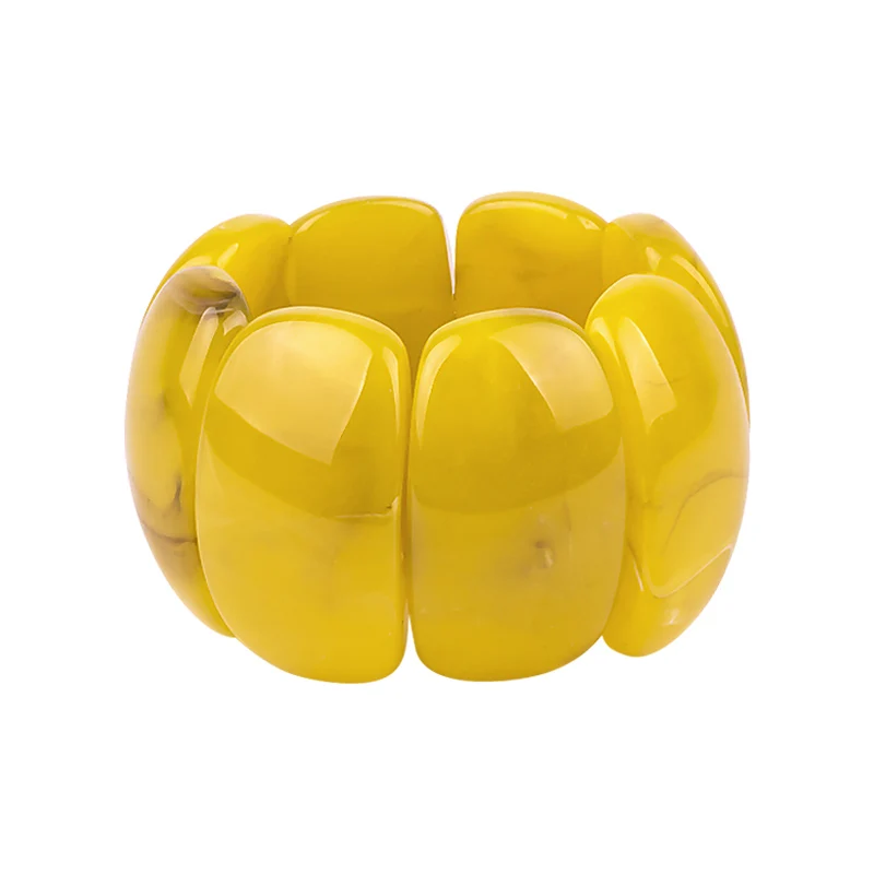 

GuanLong Fashion New Big Chunky Resin Charm Stretch Bracelets & Brangle Cuff Acrylic For Women's Bracelet Girls Party Jewelry