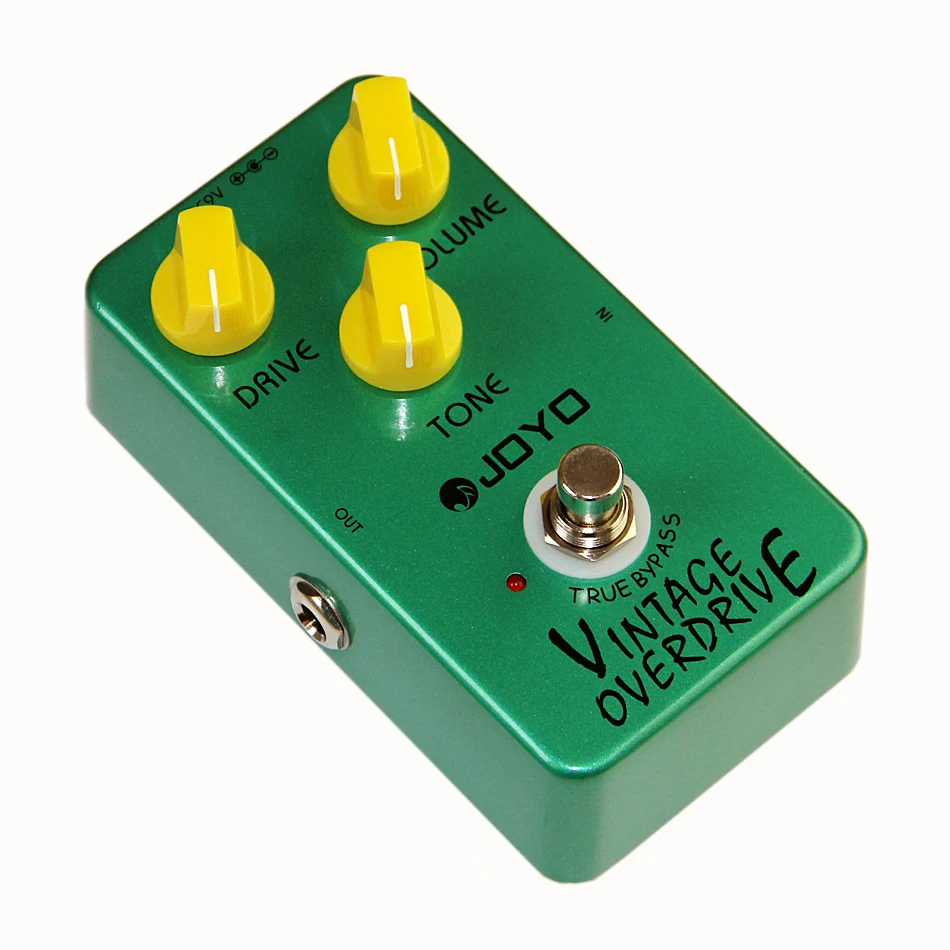 JOYO JF-01 электрическая педаль для бас-гитары винтажный Overdrive DC 9 В истинное обходное