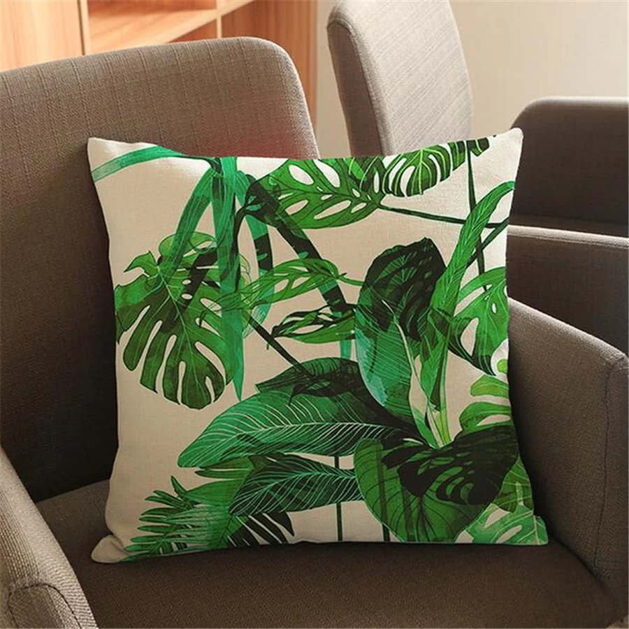 Monstera листья пальмы тропические растения декоративные Бархатные чехлы для