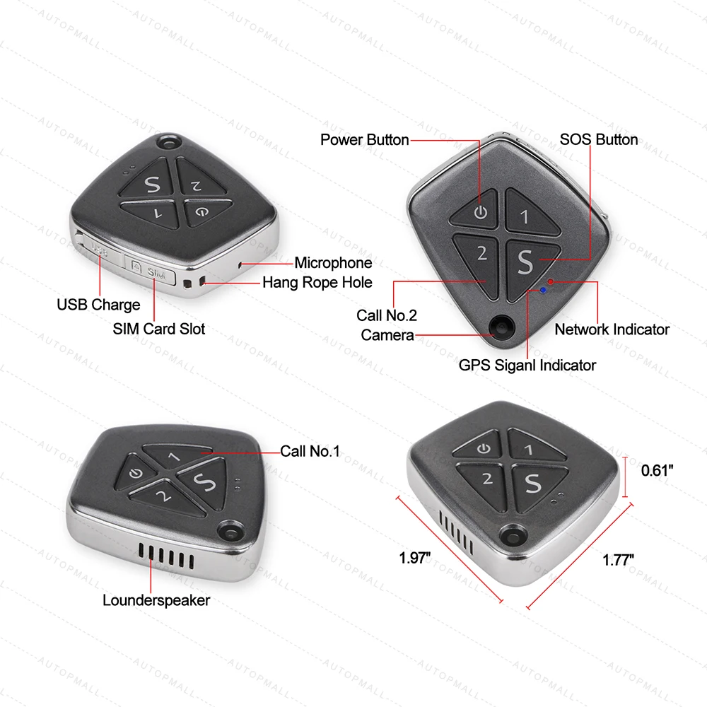 3G GPS трекер мини камера детский локатор WCDMA GSM трек Wi Fi LBS позиционирование SOS