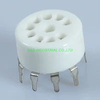 5pcs thin ceramic tube socket 9pin pcb mount b9a base 12ax7 12au7 6n11 6922 6dj8