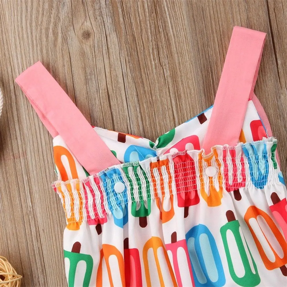 Новинка 2018 года милый боди для новорожденных девочек с мороженым комбинезон