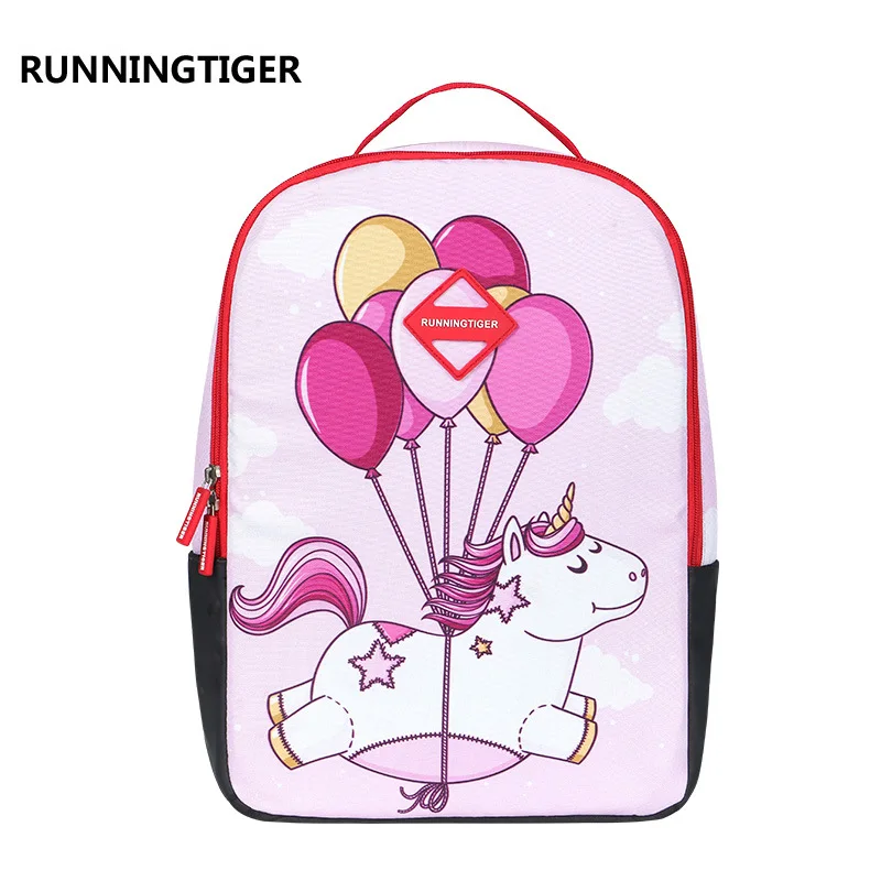 

2019 RUNNINGTIGER New Fashion Girls School Bags Unicorn Balloon Printing Bagpack For Women Preppy Style Backpacks