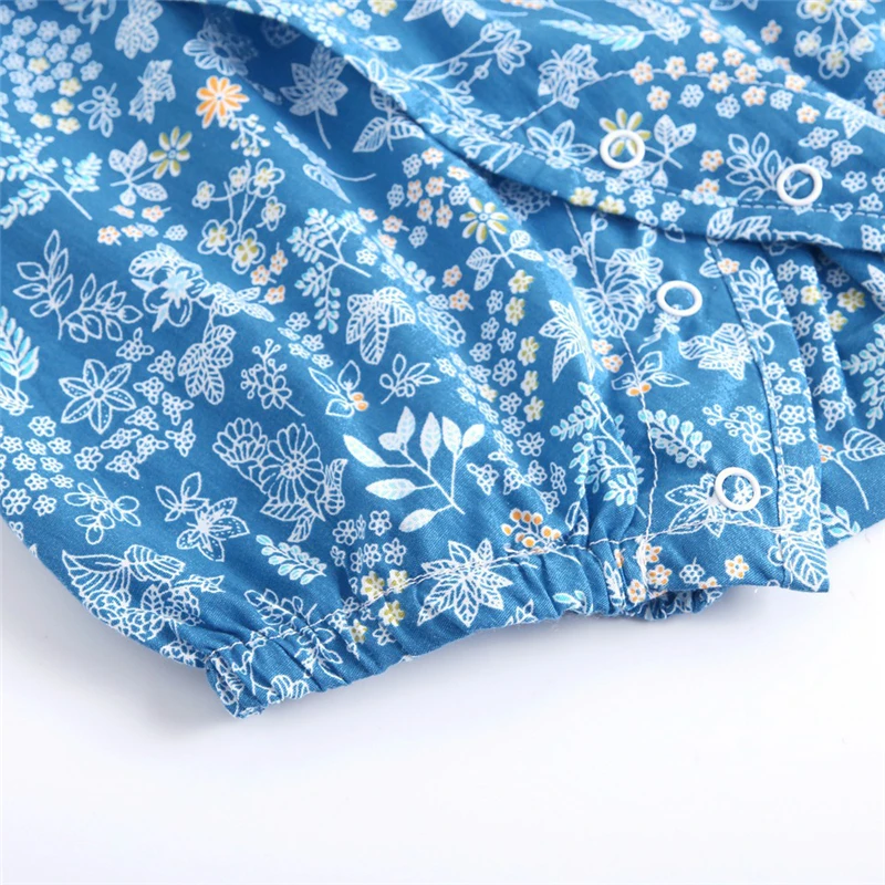 Комбинезон-кимоно для новорожденных с коротким рукавом и цветочным принтом |