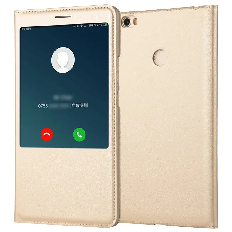 Роскошный кожаный флип-чехол для телефона, чехол для Xiaomi Mi Max Max2 Max 3, чехол для мобильного телефона, чехол с окошком спереди
