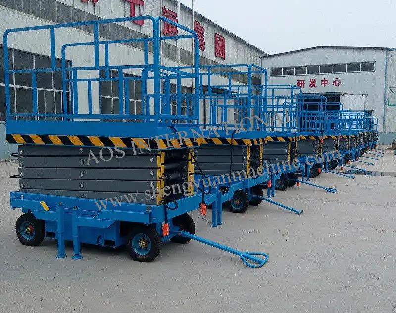 Мобильный гидравлический ножничный воздушный подъемник SJY0.3 10|lift|lift hydrauliclift scissor |