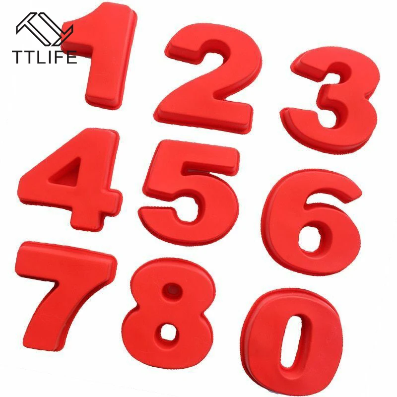 TTLIFE Number форма для торта силиконовые большие формы 0 9 арабский номер выпечки