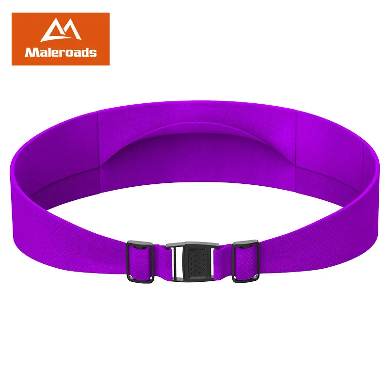 Purple Сумка для бега Maleroads Для мужчин Для женщин беговое полотно поясная сумка для тренажерного зала Спортивная поясная Спортивная марафон кроссовки для бега чехол - Цвет: Purple