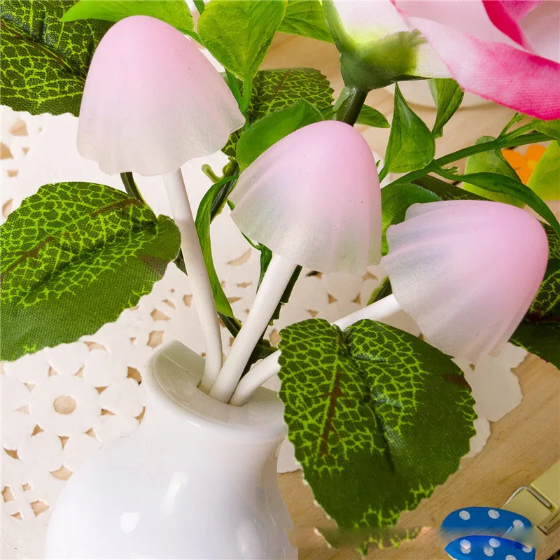 Миниатюрный сиреневый ночник Vitrust с вилкой для ЕС и США цветной сенсорный