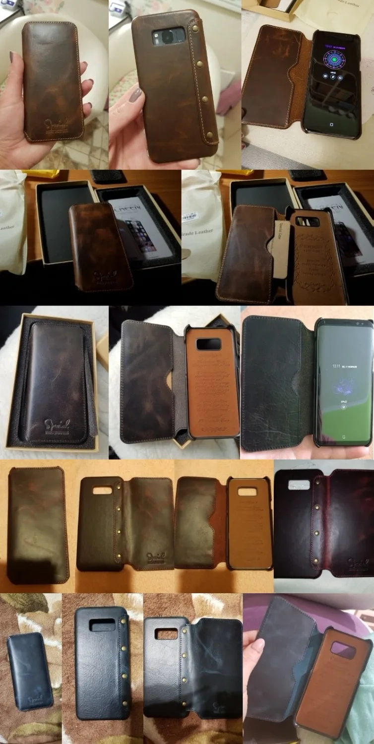 Solque Чехол-книжка из натуральной кожи для samsung Galaxy S8, S9 Plus, S, 8, 9, сотовый телефон, Роскошный Ретро Кожаный чехол-бумажник