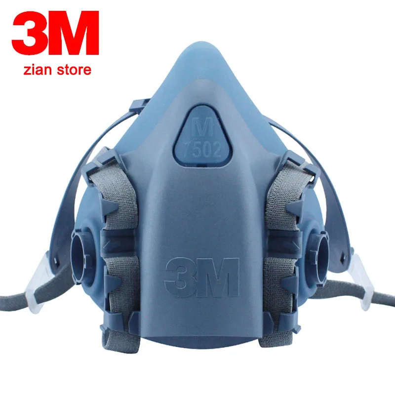 3M, 7502, респиратор, химическая противогаз, фильтр от пыли для тела, спрей от пыли, полумаска для лица, строительный, горный респиратор