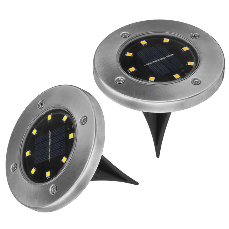 1 шт. 8 светодиодов на солнечной энергии наземный свет водонепроницаемые садовые