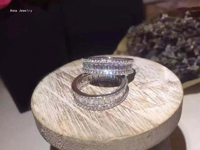 Ослепительное дизайнерское кольцо из стерлингового серебра 925 пробы с фианитами