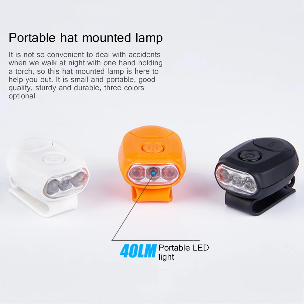 1 шт. напольный светильник 3LED Casquette Бейсбол Кепки светильник на клипсе; крепящиеся к шляпе светильник головной светильник налобный фонарь для кемпинга Рыбная ловля Пеший Туризм инструменты