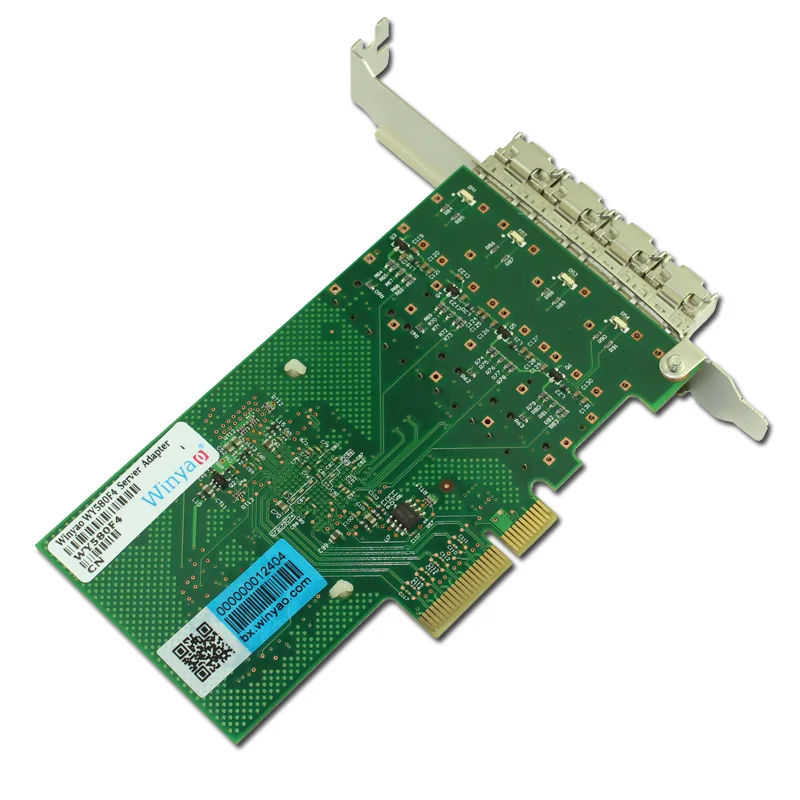 4-портовый гигабитный волоконный Ethernet-адаптер многорежимный оптический модуль LC