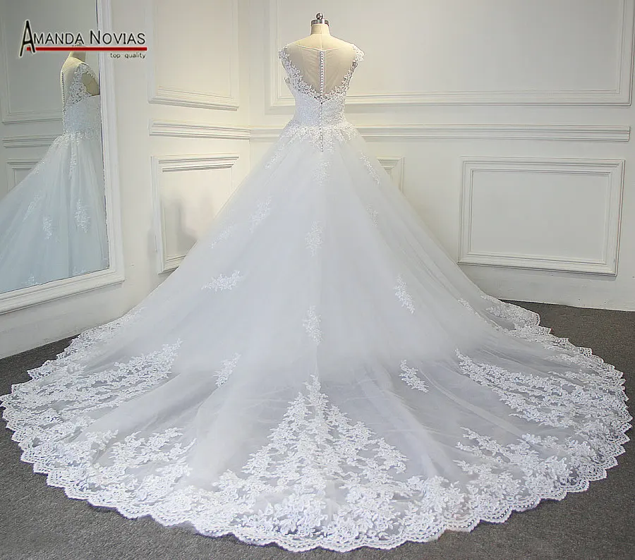 Роскошное Свадебное платье с длинным шлейфом свадебное реальные фотографии|dresses