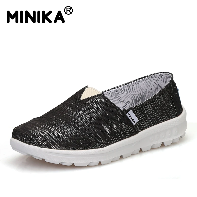 Minika/женская повседневная обувь на плоской подошве парусиновая платформе сезон