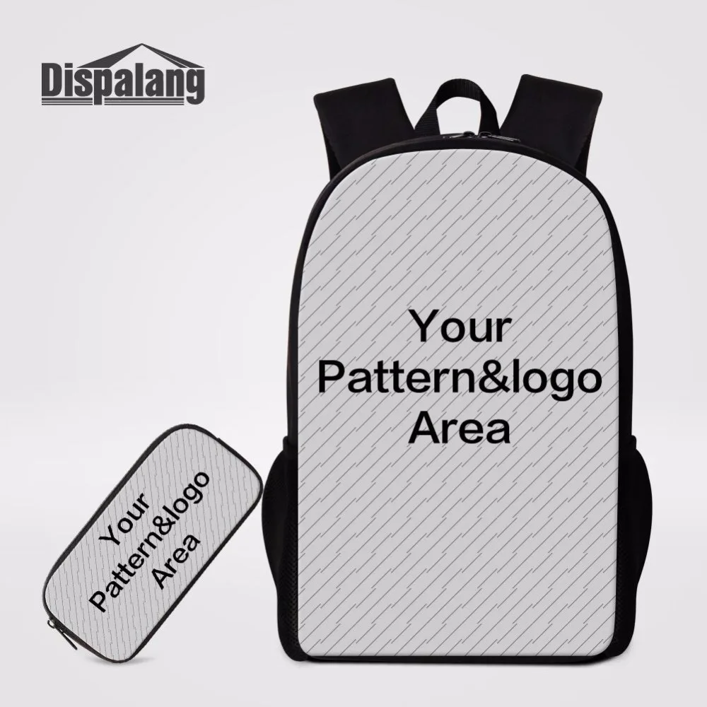 Dispalang Fashion Backpack 2 PCS/Set Pencil Case Cosmetic Violin Print Teenager Backpacks Kids School Bag Casual Bookbag Daypack | Багаж и