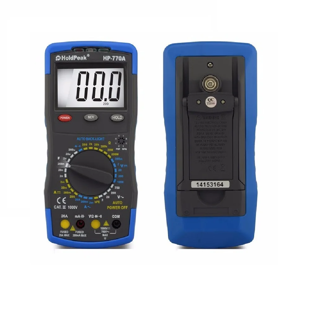 Цифровой мультиметр измеритель емкости и с функцией бесконтактного индикатора