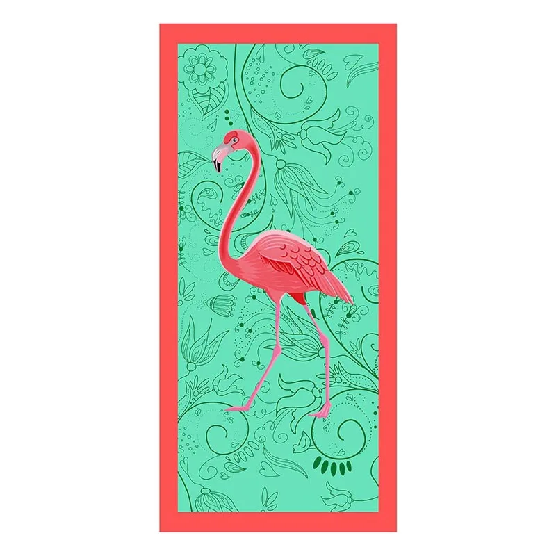 Новейшее банное полотенце с фламинго из микрофибры принтом для активного отдыха