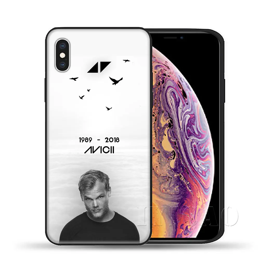 IYICAO диджей авичи мягкий чехол для телефона iPhone XR X XS Max 6 S 7 8 Plus 5 5S SE |