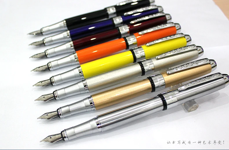 Jinhao 250 Бизнес 7 цветов на выбор Средний Перо иридиевая точечная полностью