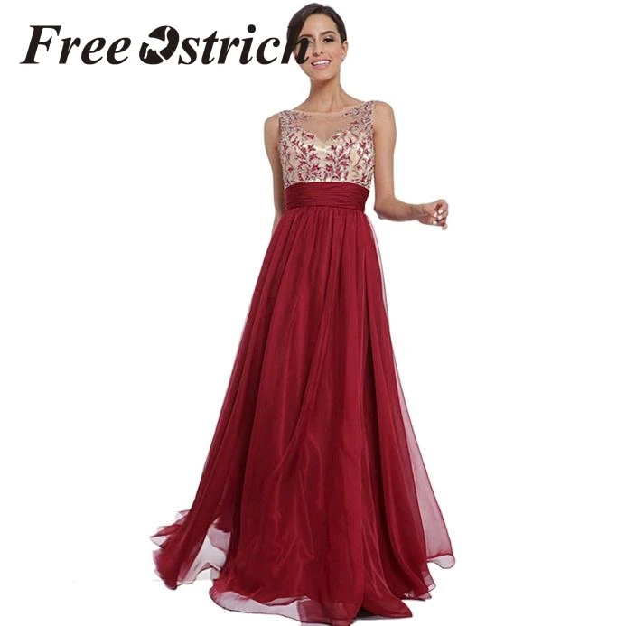 Женское длинное вечернее платье со страусом макси на выпускной 2019|Женские