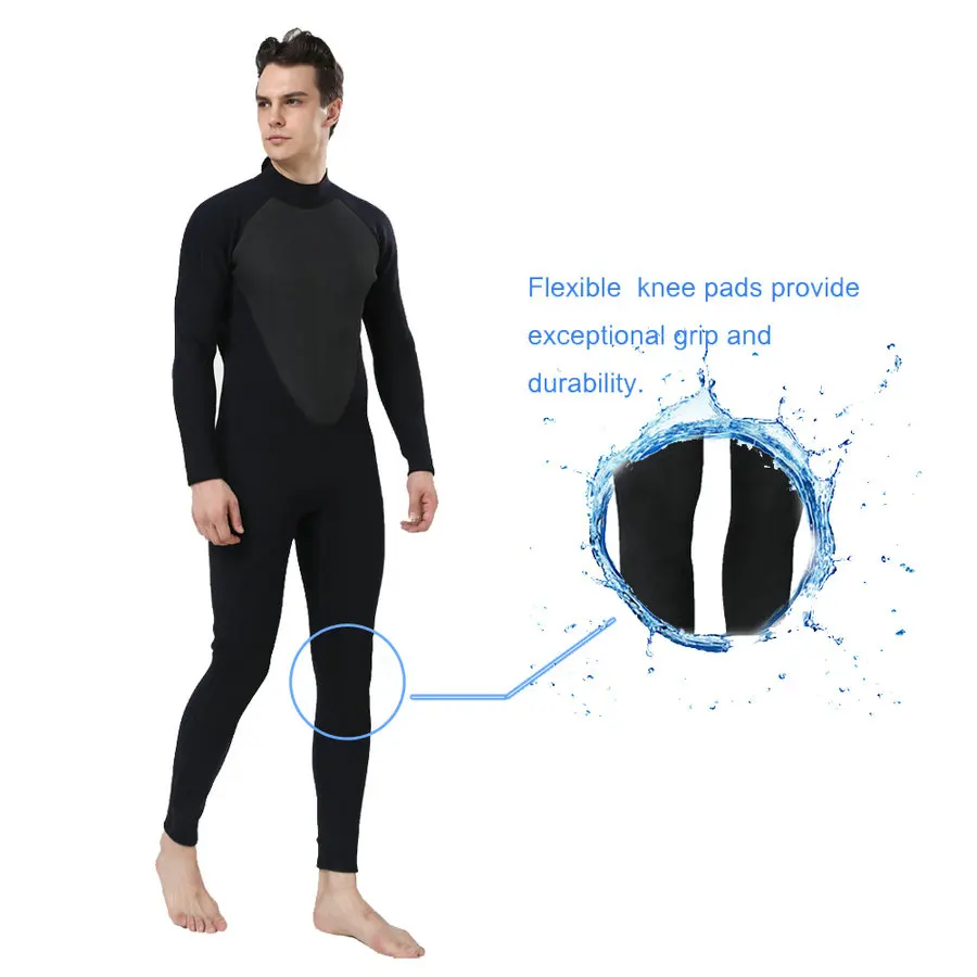 Мужские Гидрокостюмы 5 мм Неопрен полная Длина Длинные рукава слепой шить