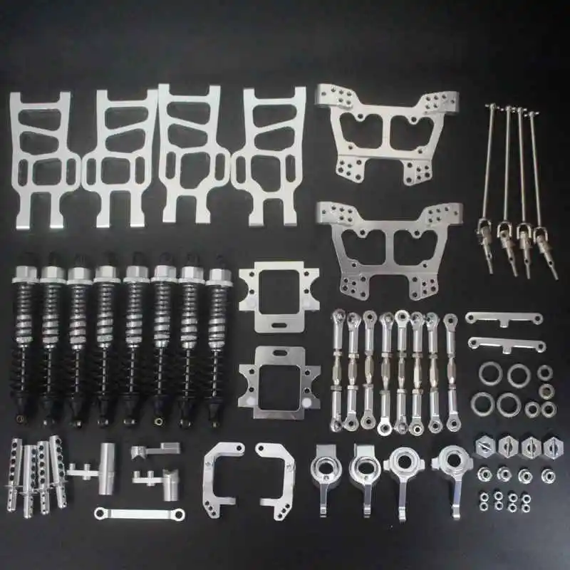 Silver Unlimited HSP 1/10 monster truck 94111 94108 whole car metal upgrade kit 102010 102011 102012 106017 108019 108022 108004 | Игрушки и