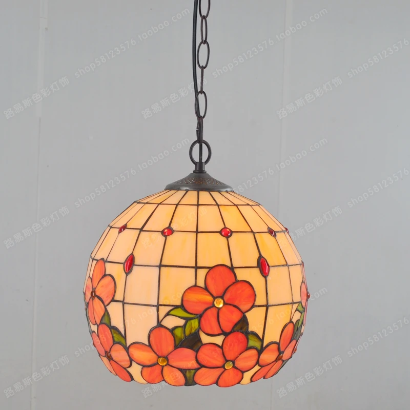 12-inch primary color glass chandeliers rich flowers ball shell Tiffanylamp restaurant lighting Restaurant chandelier with | Лампы и