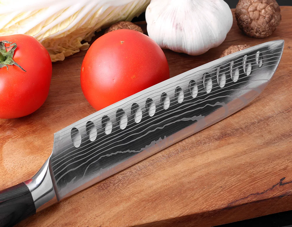 Кухонный нож XITUO 7 дюймов поварские ножи японский сантоку мясницкий из