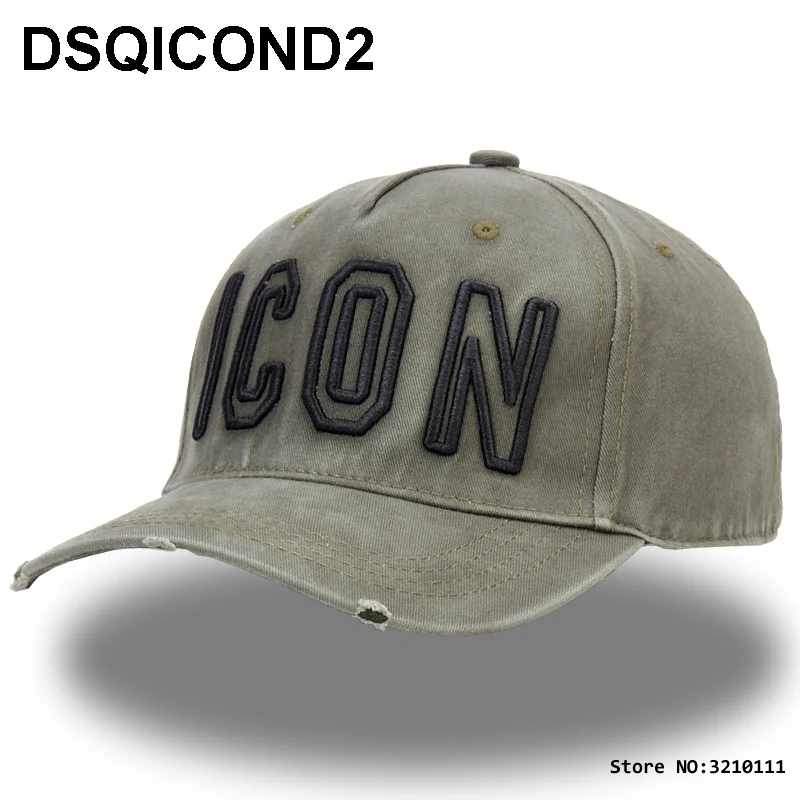 C1025-6green DSQICOND2 бренд буквы DSQ значок Кепка шапки сплошной узор шляпы Casquette папа Ковбой шляпа бейсбольная Кепка Snapback Кепка для мужчин Wom - Цвет: C1025-6green