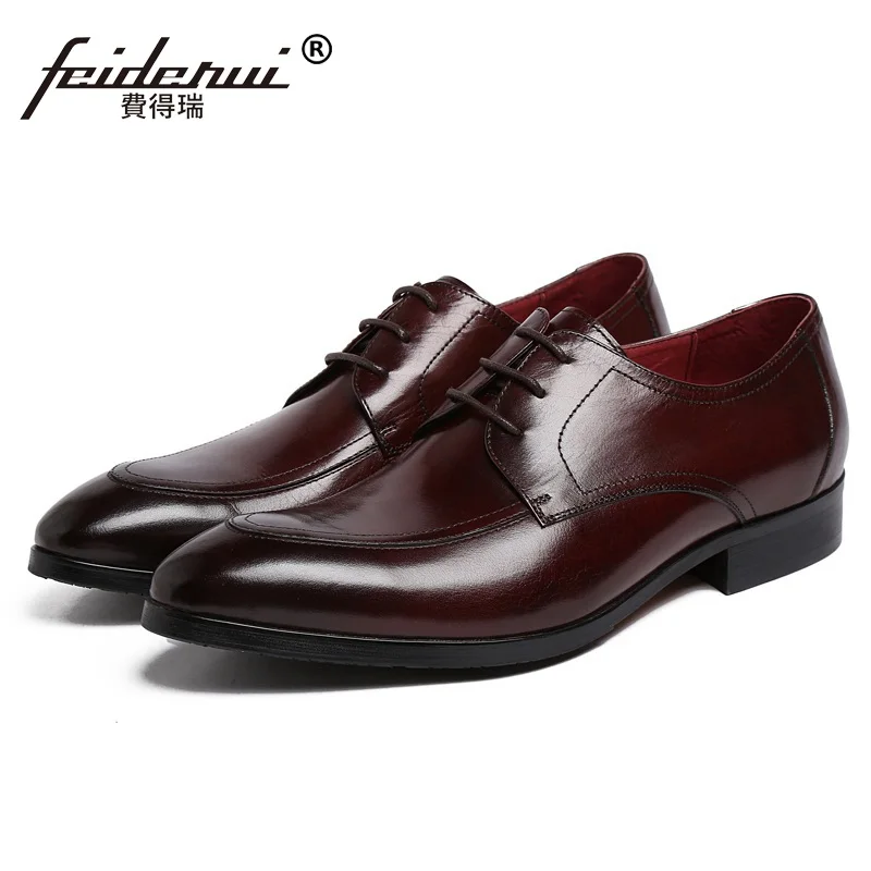 Новое поступление мужские деловые модельные туфли оксфорды из натуральной кожи