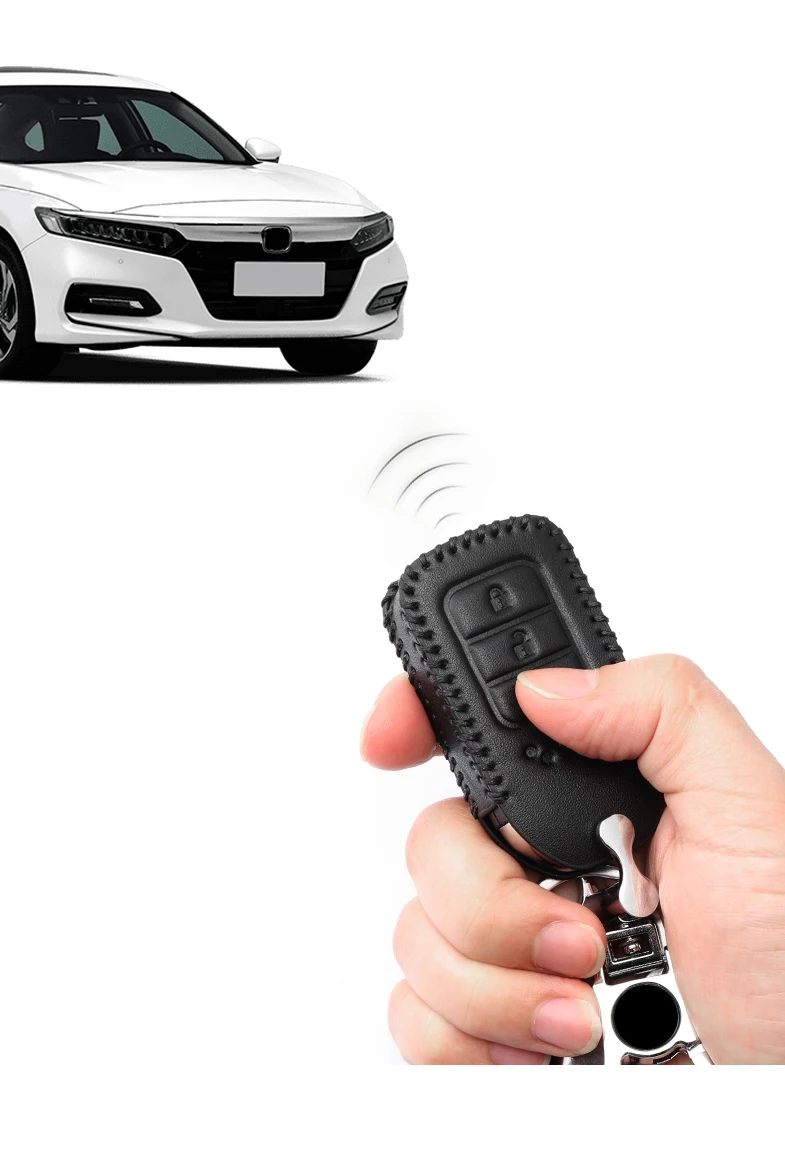 Кожаный чехол для ключей для Honda CRV пилотное соглашение Civic Fit Freed keyless entring автомобильный Стайлинг Защита ваших автомобильных ключей