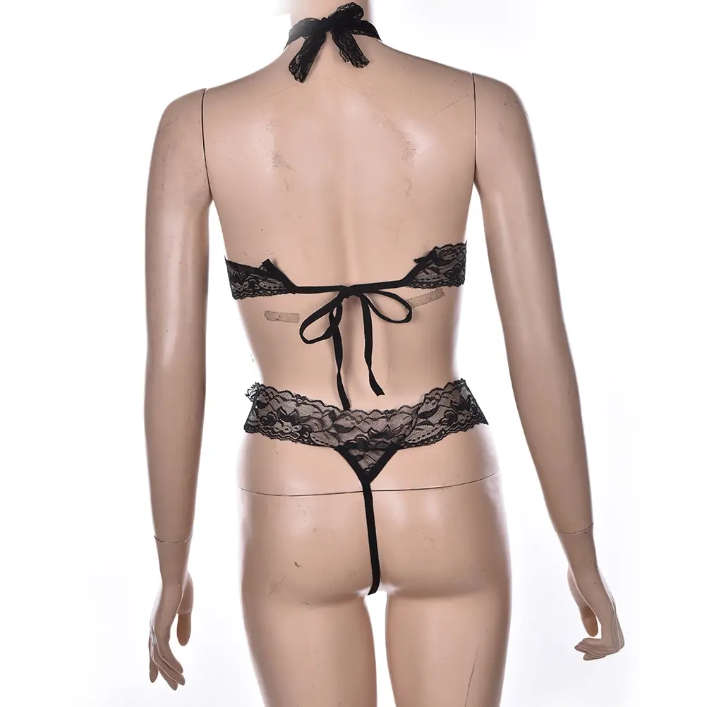 3 цвета кружевное сексуальное нижнее белье с открытой спиной + стринги Цвета в