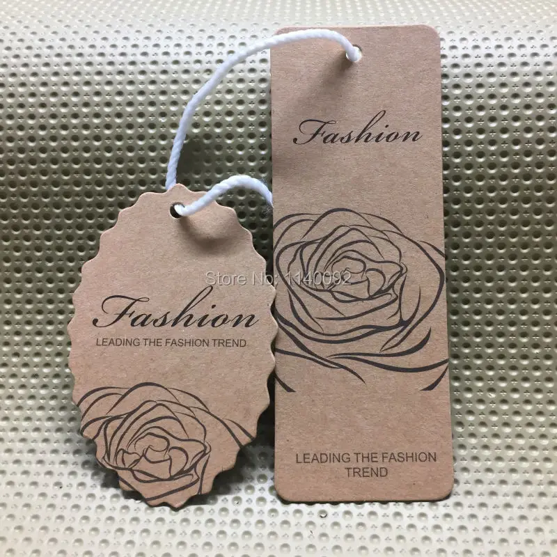 Этикетки для резки по индивидуальному заказу/овальные бирки из крафт-бумаги