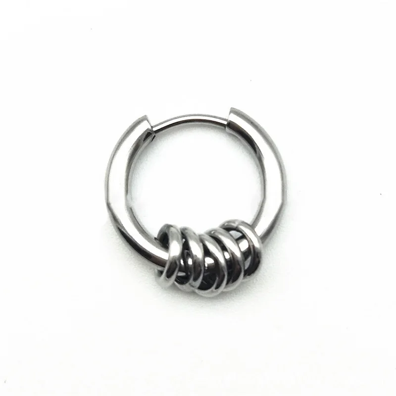 GYKZ корейские мужские серьги кольца индивидуальные круглые закрытые петли