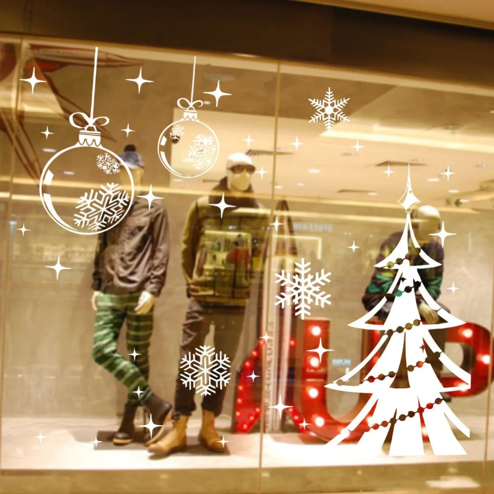 Самодельные наклейки на стену Рождественская елка виниловые съемные роспись для