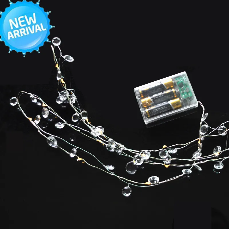 Festival Wedding Christmas lighting venue decorated with transparent acrylic octagonal beads LED copper wire beads. | Дом и сад