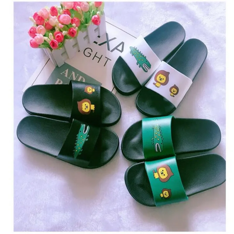 Slippers Women Indoor Slippers Summer Beach Slides Ladies 2021 Large Size 45 Casual Flats Sweet Flip Flops Lovely  Women Sandals