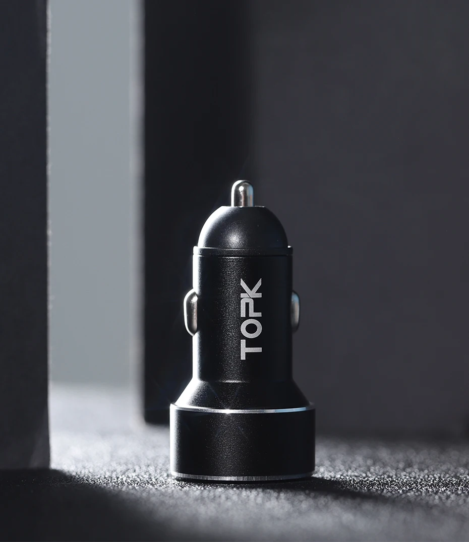 TOPK G209 USB Автомобильное зарядное устройство цифровой дисплей мульти USB зарядное устройство для samsung note9 8 s10 Xiaomi 3.1A мониторинг напряжения зарядное устройство для телефона