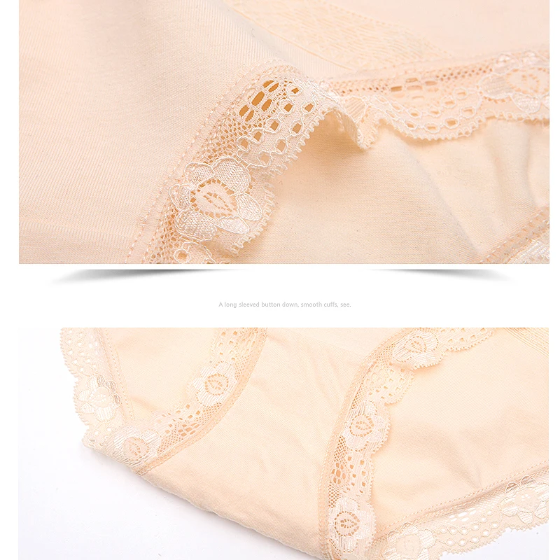 Женские сексуальные кружевные трусики LANGSHA хлопковые прозрачные стринги с