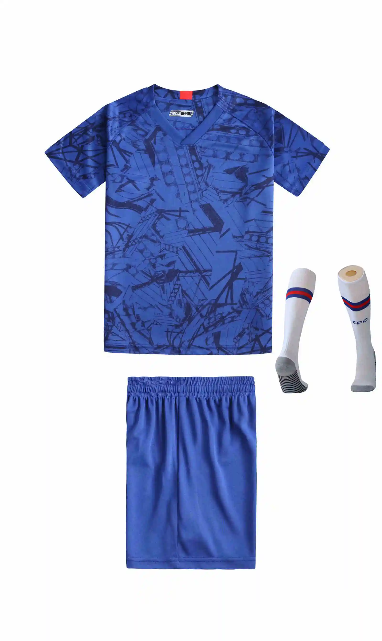 kids sets Комплекты для детей; Футбольная форма для мальчиков и девочек; спортивные костюмы для детей; молодежные тренировочные костюмы; комплект с носками с принтом под заказ - Цвет: kids sets