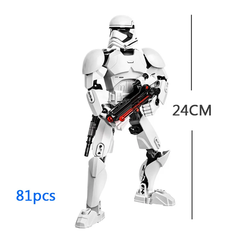Stormtrooper No Box Звездные войны последний джедай сборная фигурка Rey Chewbaccad Kylo Rend Fin клон капитан люк строительные блоки Скайуокера игрушка - Цвет: Stormtrooper No Box