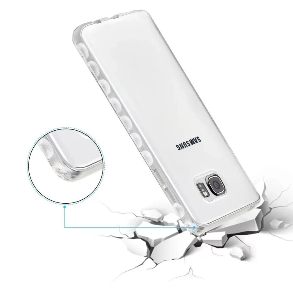 Для Samsung Galaxy Note 5 Case ультра тонкий прозрачный Силиконовый ТПУ Телефонные Чехлы