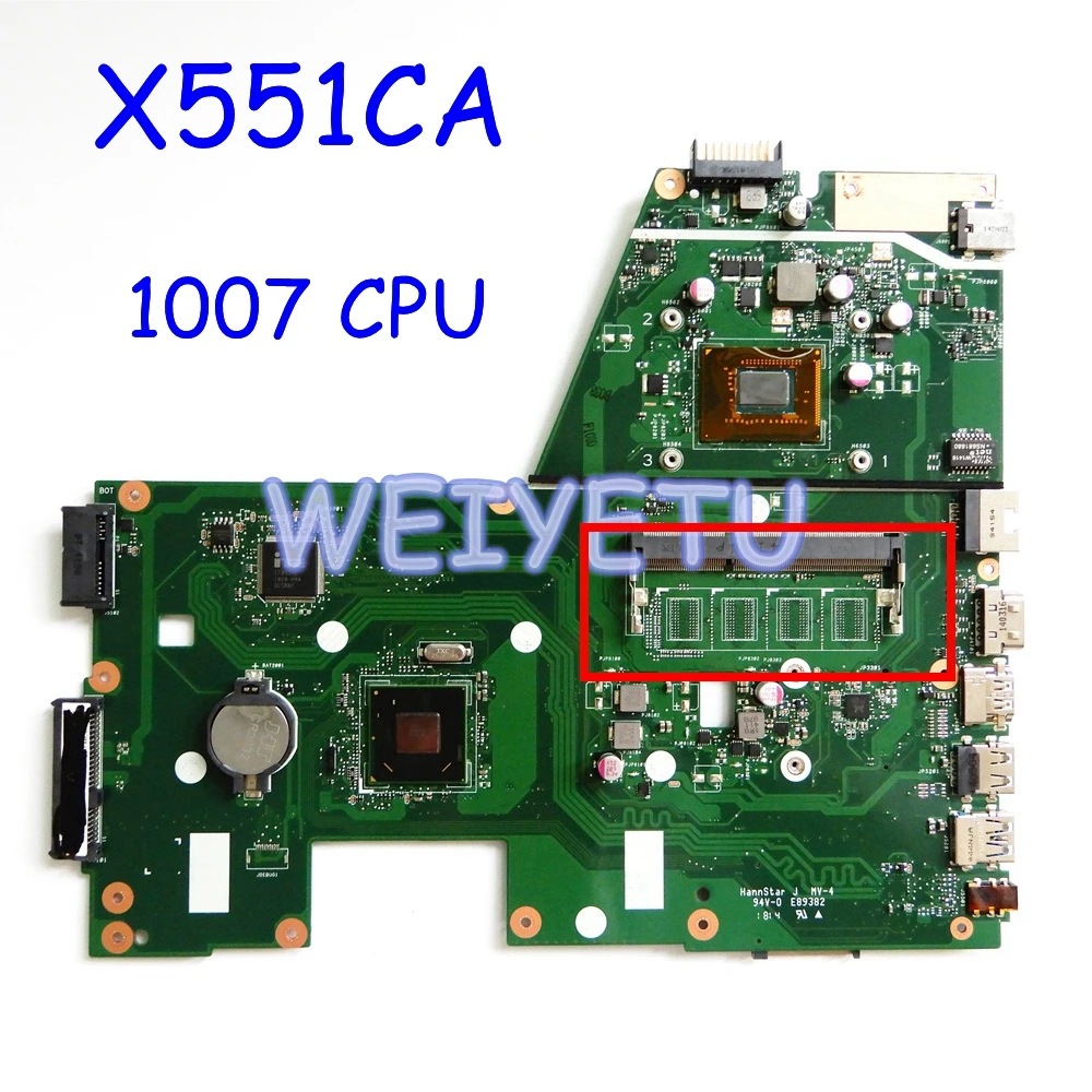 

Материнская плата X551CA с процессором 1007 для ноутбука ASUS X551C F551C F551CA X551CA материнская плата REV 2,2/2,1 100% протестирована
